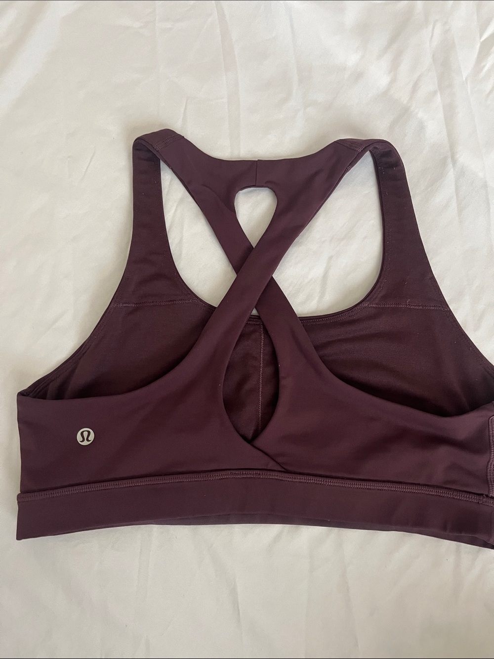 lululemon athletica Arctic Plum Burgundy Time to Sweat Sports Bra Medium - Picture 2 of 7
